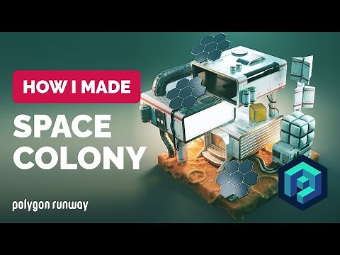 Space Colony Environment in Blender - 3D Modeling Process | Polygon Runway