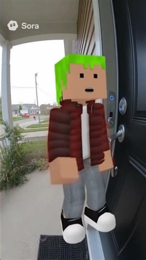 #geeked Block Character at a Door #minecraft #helpmemakethismakesense