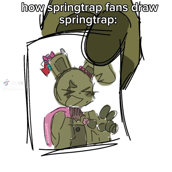 Anita Maxwen | Springtrap Drawing Tutorial by Julie Ghouls
