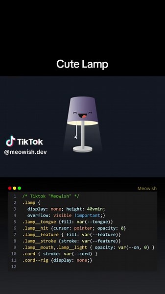 Happy Lamp #fyp #programming #code #animation #lamp #htmlcss #javascript #code #foryou