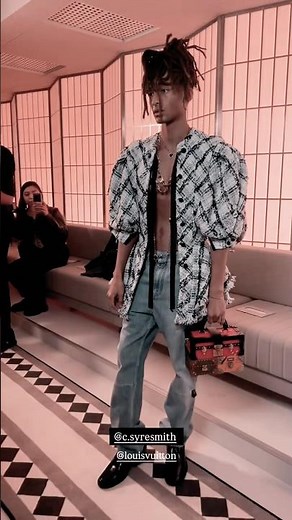 Jaden Smith at the Louis Vuitton show during Paris Fashion Week. #jadensmith