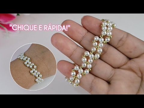 “A Pulseira de Pérolas MAIS FÁCIL no Fio Stretch!”