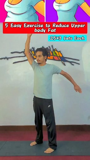 5 Exercises for Upper Body Fat Loss and Saggy Arms. #armsworkout #armfat #saggyarms Follow for More #homeworkout #fitness #selfcare Follow for More | The Healing Hand