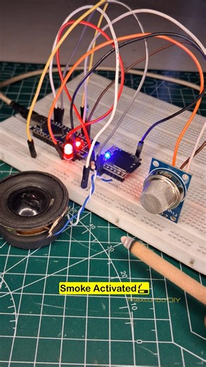 Gas,Smoke Leak Alarm using Arduino Nano Voice Alert #shorts