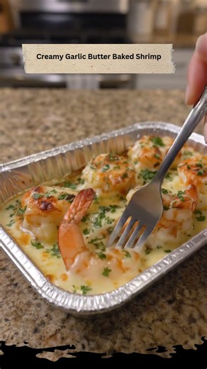 Creamy Garlic Butter Baked Shrimp