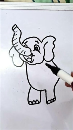 🐘 Easy Elephant Drawing Tutorial | Anyone Can Draw This!