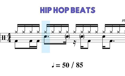 16分HIP HOP节奏 16th Note HIP HOP Beats Practice Along