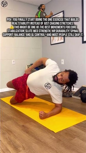 Side Plank Clamshell for Core Stability, Glute Med Strength & Low Back Support