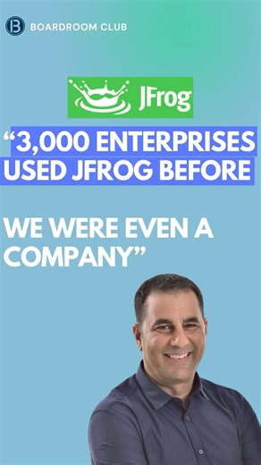 JFrog CEO: 3,000 Enterprises Used JFrog, Before we were a Company! #startup #tech #sales@JFrogInc​