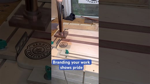 Branding your work with an electric branding iron #woodworking #branding #tools