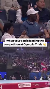 Nobody was cheering louder for Frederick Richard than his parents. ❤️#USAGTrials24 | NBC Olympics & Paralympics