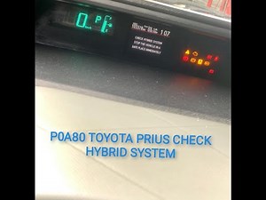 P0A80 Toyota Prius Cambio de batería en sistema Hibrido y mantenimiento como opción para el código