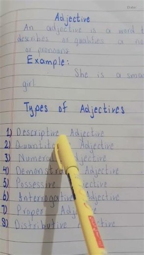 What is an Adjective? | Easy English Grammar#short video
