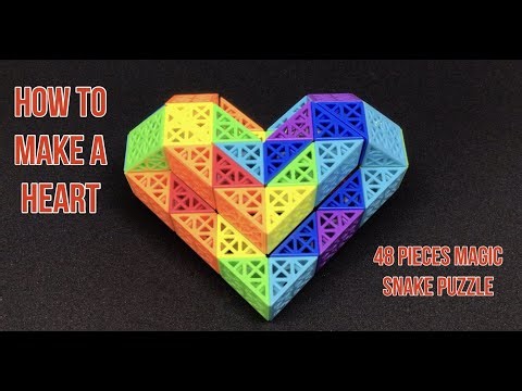How To Make A Heart - 48 Pieces Magic Snake Puzzle