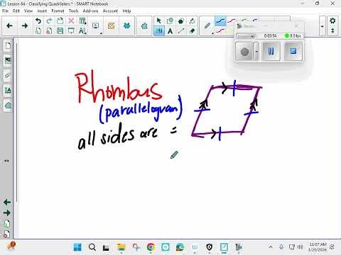 Saxon Course 1 - Lesson 64 - Classifying Quadrilaterals