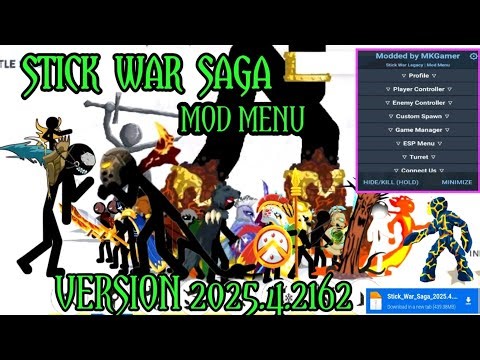 Ultimate! Stick War Saga Mod Menu V2025.4.2162 || Stick War 3 Mod Menu🔥|| No Password No Key🤫