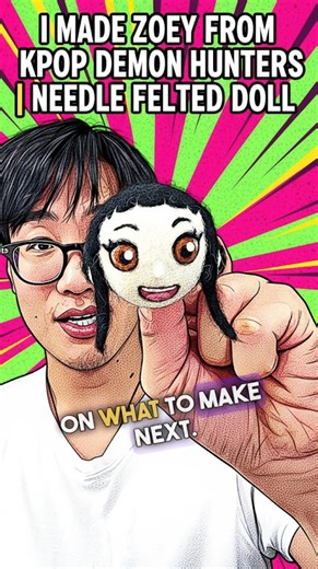 I made Zoey from KPOP Demon Hunters | Needle felted doll