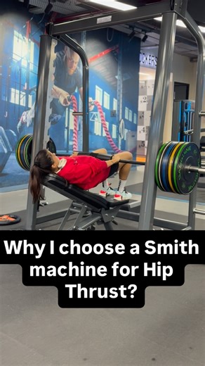Dr Isha Sachdeva | Nutrition & Fitness, Lifestyle Coach on Instagram: "Smith machine hip thrusts — more stability, better glute activation, safer heavy lifts. Less setup, more results. #strengthtraining #hipthrust #smithmachinehipthrust #fittrwithisha #gymworkout"