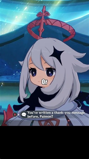 Paimon read Alhaitham's Thank you letter