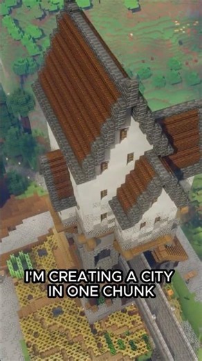 Building a City in one Chunk in Minecraft #minecraft #minecraftserver #anarchysmp #minecraftsmp