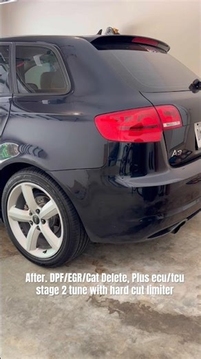 Audi A3 TDI Sounds before and after Delete. #tdi #tdipower #audia3 #audia38p