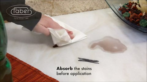 FABER Surface Stain Remover for Wine, Juice, Ink & Coffee Stains - Marble & Granite Stain Remover – 0.5L Liquid – Colored Stain Remover to Solve Each Problem on All Construction Materials