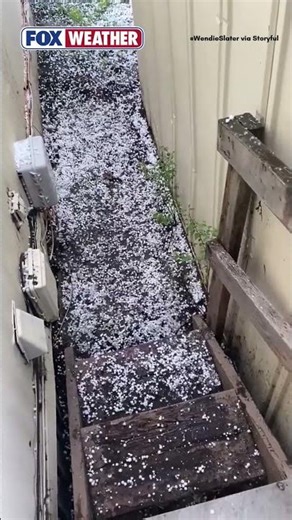 Popcorn-Sized Hail Slams The Porch of a Home in Idaho