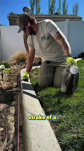 A very satisfying concrete curbing process.#shorts #construction #satisfying #fyp