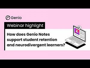How does Genio Notes support student retention and neurodivergent learners?
