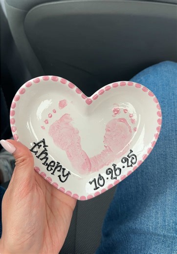 Free Baby Footprint Plate at As You Wish Pottery