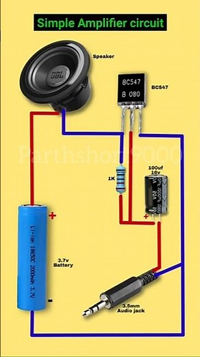 Simple amplifier circuit diagram |BC 547 transistor amplifier