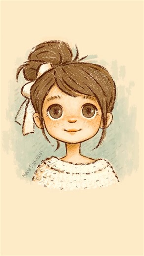 Neda Sadreddin on Instagram: "Illustration Process 🧡💕 #cutegirldrawing #kawaiigirl #updobow #hairstyledrawing #girlcharacter #pastelillustration #cutehairstyle #bowhairstyle #digitalillustration #adorableart #procreateart #cartoongirl #characterdesign #pastelgirl #cutestyleart #hairdrawing #kawaiicharacter #sweetgirldrawing #girlportrait #faceproportions"