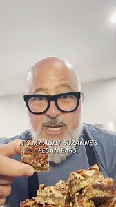 These pecan bars will become the fastest and easiest baked good you will ever make. Welcome to a heightened state of deliciousness. This is one of my favorite recipes to bake around the holidays, but why not get a head start on this buttery, nutty, and toffee-ish treat. Subscribe to my Substack for the full recipe — link in my bio! | Andrew Zimmern