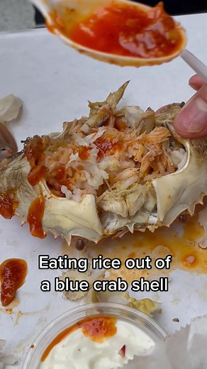 Delicious Rice Stuffed Blue Crab Shell Recipe