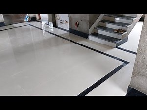 amazing floor tiles with border design!! black tiles border and white floor tiles!!‪@ManojDey‬