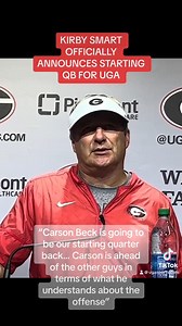 7.9K views · 94 reactions | Kirby Smart officially announces Georgia's starting QB | Georgia Bulldogs | Facebook