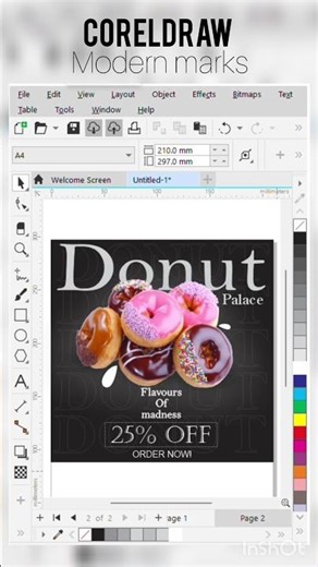 Modern Poster Design in CORELDRAW🔥#coreldraw#photoshop#posterdesign#graphicdesigner#business#shorts