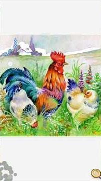 Rooster & Hen Color by Number 🐓🐔 | Satisfying Farm Animal Coloring