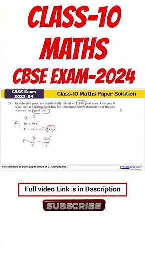 15 defective pens are accidentally mixed with 145 good ones | cbse class 10 maths paper solution