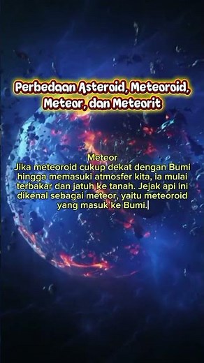 Perbedaan Asteroid, Meteoroid, Meteor, dan Meteorit
