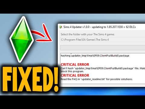 How To FIX Sims 4 UPDATER Critical Error - Full Guide