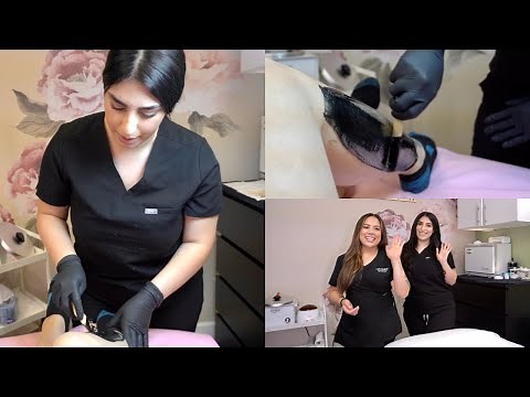 STEP BY STEP HALF LEG WAX WITH HARD WAX | PRO WAXING TIPS AND TRICKS | GET TO KNOW MY EMPLOYEE!