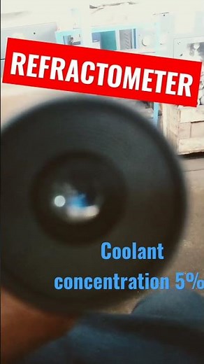 coolant concentration check by refractometer on cnc machine