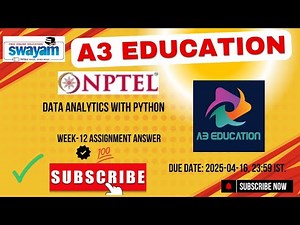 NPTEL Data Analytics with Python Week 12 Assignment Answers | 2025 - Jan
