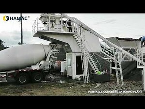 25m3/h Mobile concrete batching plants works in the Philippines