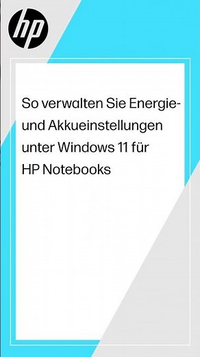 So verwalten Sie Energie- und Akkueinstellungen unter Windows 11 für HP Notebooks | HP Support