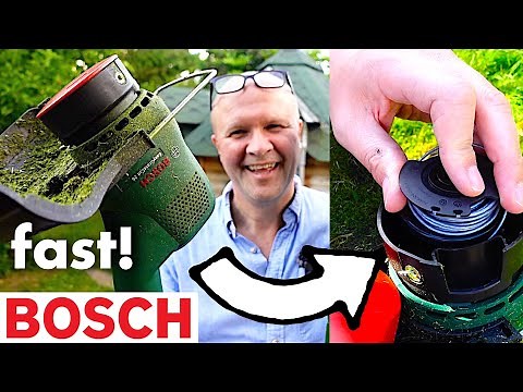 How to change BOSCH STRIMMER LINE in seconds! EasyGrassCut 26