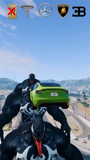 Famous Cars Jump Over 5 Growing Venoms – Part 2! 😱 | BeamNG Drive