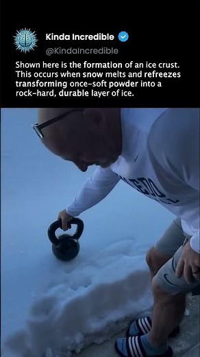 How soft snow becomes rock-hard. ❄️🏔️