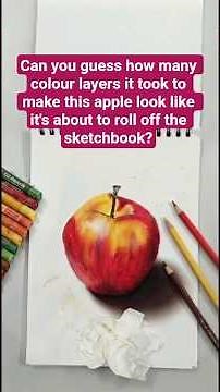 Realistic Apple Drawing with Oil Pastels 🍎✨#art #oilpastel #drawing #viral #trending #shorts #artist